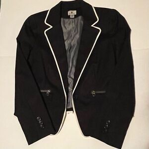 Worthington Black Jacket with White Trim